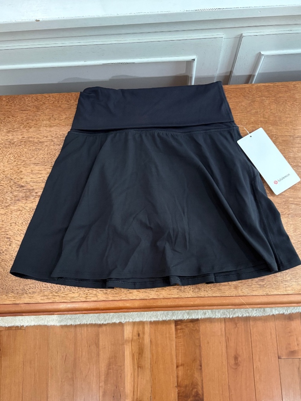 Lululemon groove fold over midrise miniskirt black
